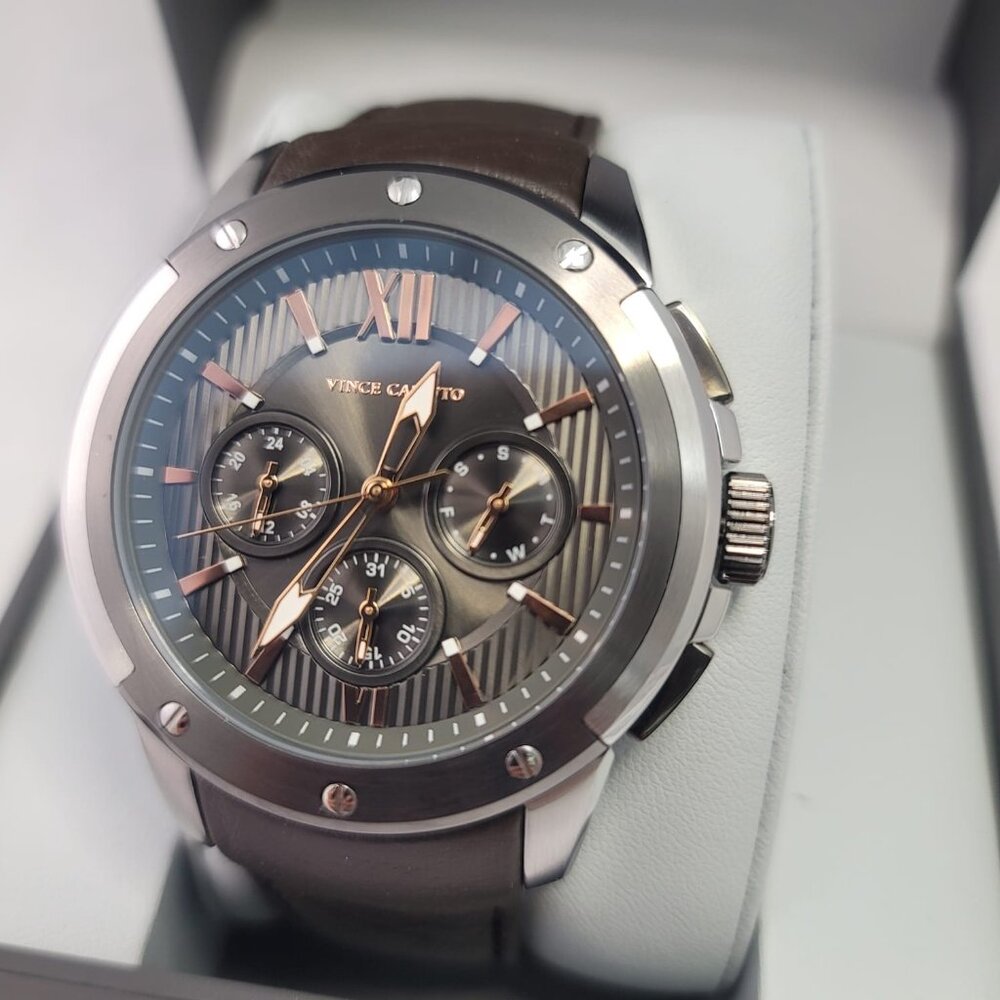 Vince Camuto Chronograph Stainless Stl Watch NWT 1129dgsv